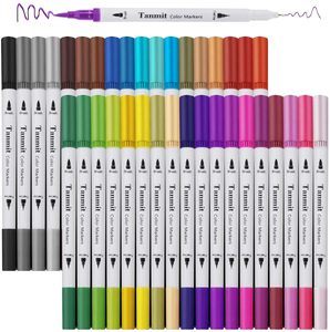 7. anmit 0.4 Fine Tip Markers & Brush Highlighter Pen Set