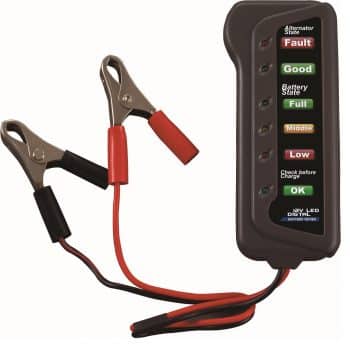 CARTMAN 12V Car Battery & Alternator Tester - Test Battery Condition & Alternator Charging (LED indication)