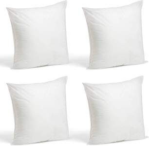 10. Foamily Set of 4 Premium Hypoallergenic Stuffer Outdoor Throw Pillow