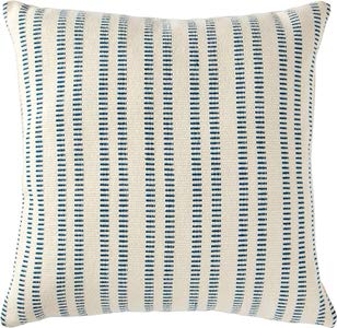 9. Stone&Beam French Laundry Stripe Outdoor Throw Pillow