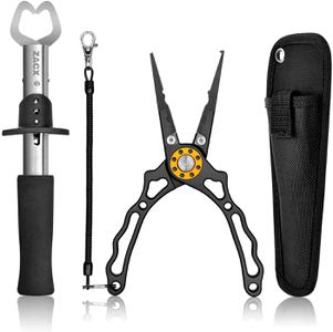 7. ZACX Fishing Pliers, Fish Lip Gripper Muti-Function Pliers Set