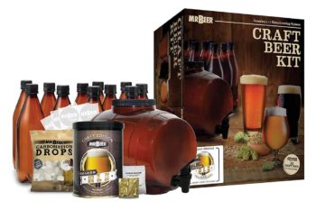 1. Mr. Beer premium gold edition home brewing craft beer making kit