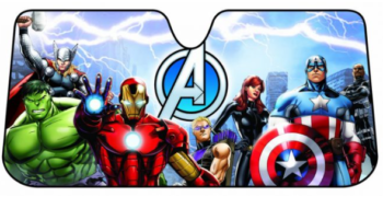 1. Plasticolor 003695R01 Marvel ‘Avengers’ Accordion-Style Windshield Sunshade