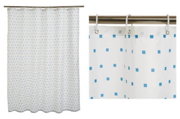 1. AmazonBasics Shower Curtain with Hooks