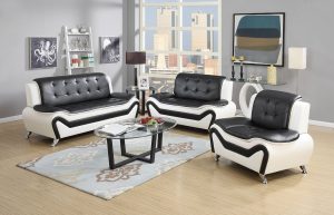 10. US Pride Furniture S50-67-3PC 3 Piece Modern Bonded Leather Sofa Set
