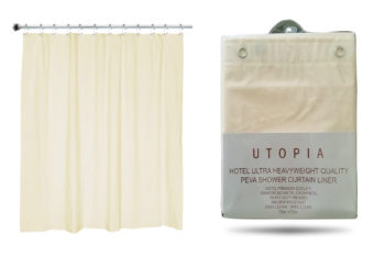 3. Utopia 100% PEVA Shower Curtain