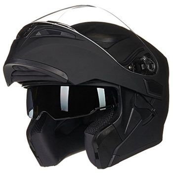 ILM Motorcycle Dual Visor Flip up Modular Full Face Helmet DOT