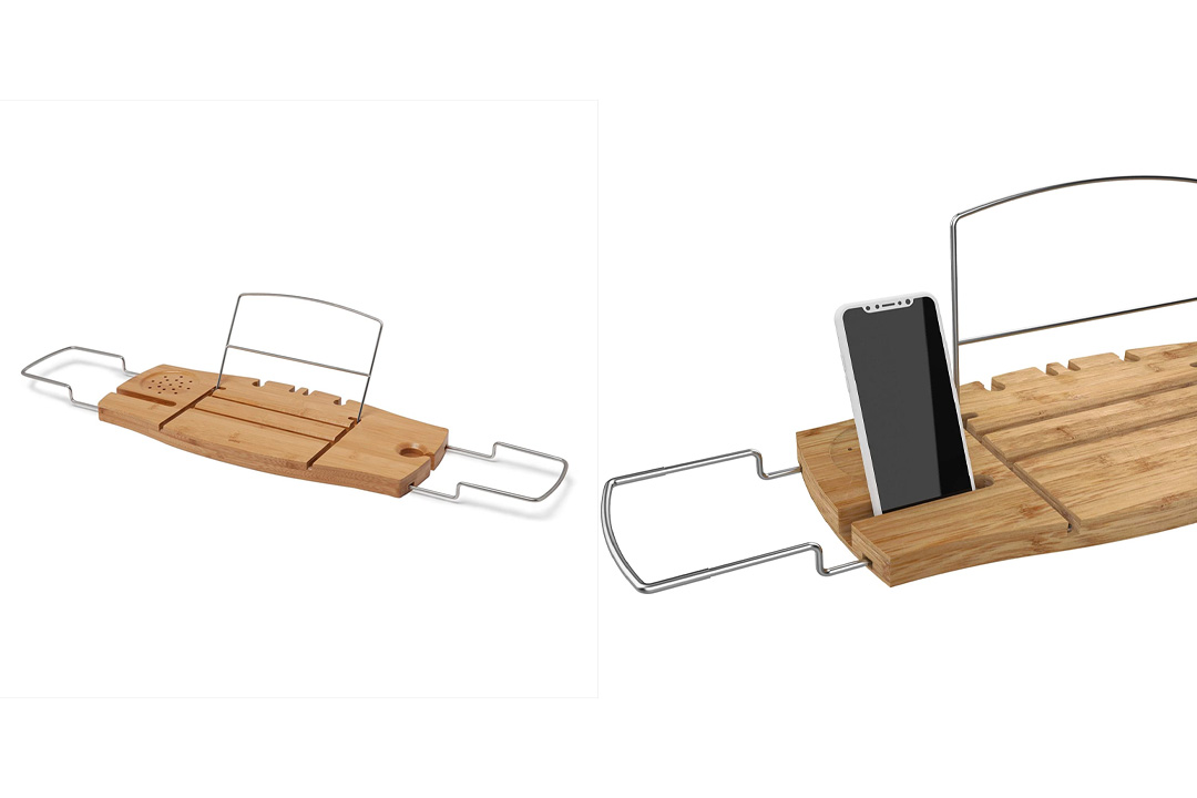 5. Royal Craft Wood Luxury Bamboo Bathtub Caddy Tray