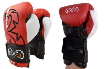 6. Rival Boxing Evolution Hook and Loop Bag Gloves – Red