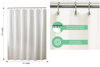 6. Ex-Cell Home Fashions shower curtain