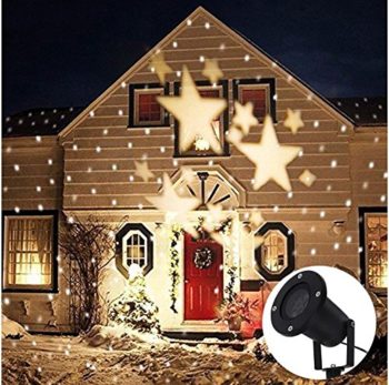 Lightess Christmas Projector Light Star Moving Holiday Decorations Outdoor Indoor Decor LED Landscape Projection Spotlight