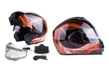 Dual visor flip up Modular Full-Face helmet