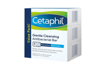 8. Cetaphil 3 Piece Gentle Cleansing Antibacterial Bar Value Pack