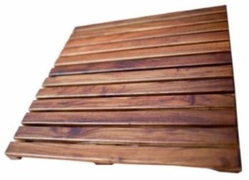 #1. Wooden Shower Mat