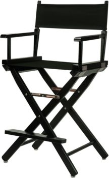 1. Casual Home 24″ Director’s Chair Black Frame-with Black Canvas