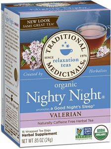 10. TheOrganic Nighty Night Valerian Tea- The Best Herbal Tea Helps to improve sleeplessness and stress