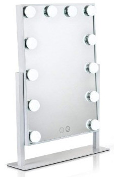 #12. Lighted Vanity Mirror With Dimmable LED Bulbs & Touch Control Design