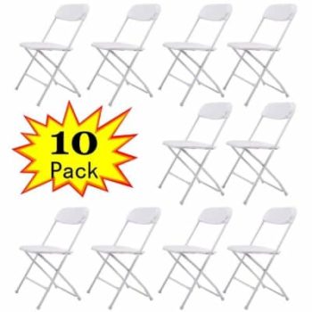 #12. 10PCS Plastic Folding Chairs