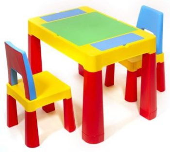 #13. XL 3-In-1 Kids Activity Table Building Blocks & Chair Set