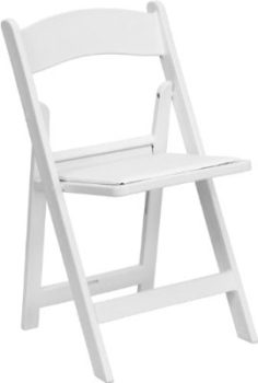 #14. White Resin Plastic Heavy Duty Chair