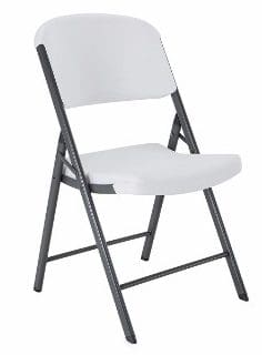 #2. Lifetime Folding Chair, White Granite, Pack of 4