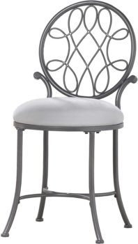 2. Hillsdale O’Malley Vanity Stool, Gray