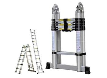 2. 16.5FT Aluminum Telescoping Extension Ladder
