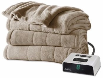 #3. Microplush Heated Blanket, Queen