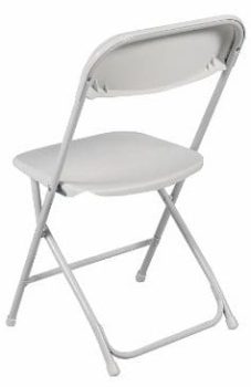 #3. Best Choice Products Commercial White Plastic Folding Chairs