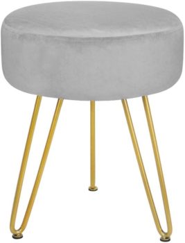 3. Velvet Footrest Stool