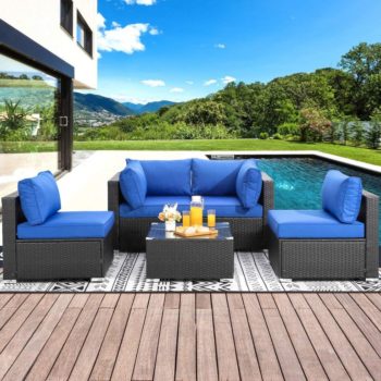 3. Shintenchi Wicker Patio All Weather Sofa