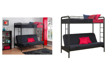 3. DHP Over Futon Metal Bunk Bed, Black