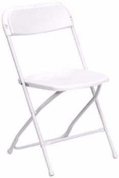 #4. HERCULES Series Premium White Plastic Folding Chair