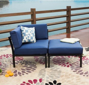 4. LOKATSE Home 2 Piece Sectional Arm Patio Sofa