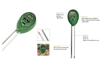 4. 3-in-1 Soil Moisture Meter, Light and PH acidity Tester, Plant Tester, Great For Garden, Farm, Lawn, Indoor & Outdoor (No Battery needed) Easy Read Indicator