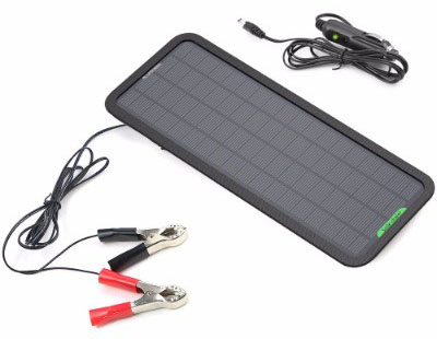 #5. 18V 5W Portable Solar Car Battery Charger