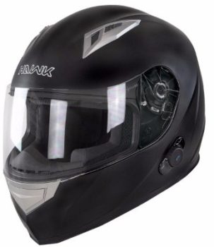 #5. H-500 Flat Black Bluetooth Full Face Helmet