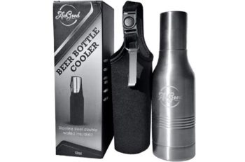 5. AUGood Stainless Steel Double Wall Beer Bottle Coolers with Cover