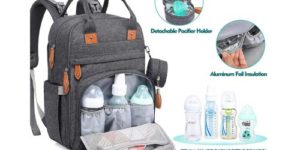 5. BabbleRoo Backpack Baby Diaper Bag – Travel Back Pack with Changing Pad & Stroller Straps