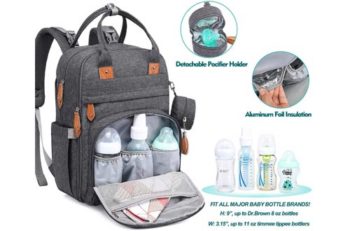 5. BabbleRoo Backpack Baby Diaper Bag – Travel Back Pack with Changing Pad & Stroller Straps