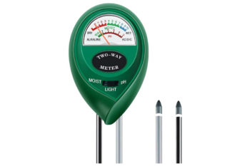 5. MacDoDo 3-in-1 Soil Moisture Meter, Light and PH acidity Tester, Plant Tester