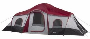#6. Trail 10-Person 3-Rooms XL Family Cabin Tent