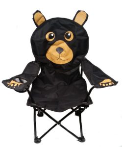 6.Kids’ Black Bear Folding Camp Chair