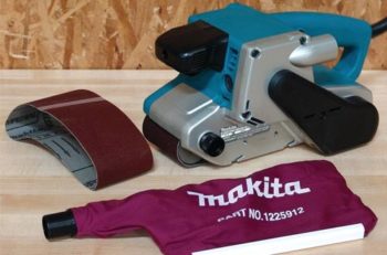 6. Makita Small Belt Sander with Cloth Dust Bag