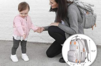 6. TETHYS Waterproof Travel Diaper Bag Backpacks for Baby