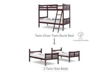 6. Stork Craft Caribou Bunk Bed, Espresso