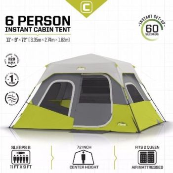 #7. Instant Cabin Tent, 6 Person