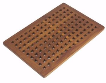 #7. The Original Teak Grate Bath Shower Mat