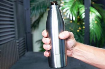 7. GlacierSteel Stainless Steel Beer Bottle Insulator & Beer Bottle Holder