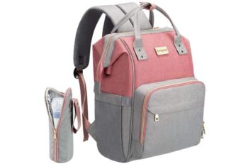 7. Cosyland Pink Diaper Bag Backpack – Nappy Backpack for Mom with USB charge